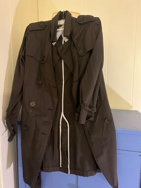 GAP Dark Grey Double-Breasted Trench Coat